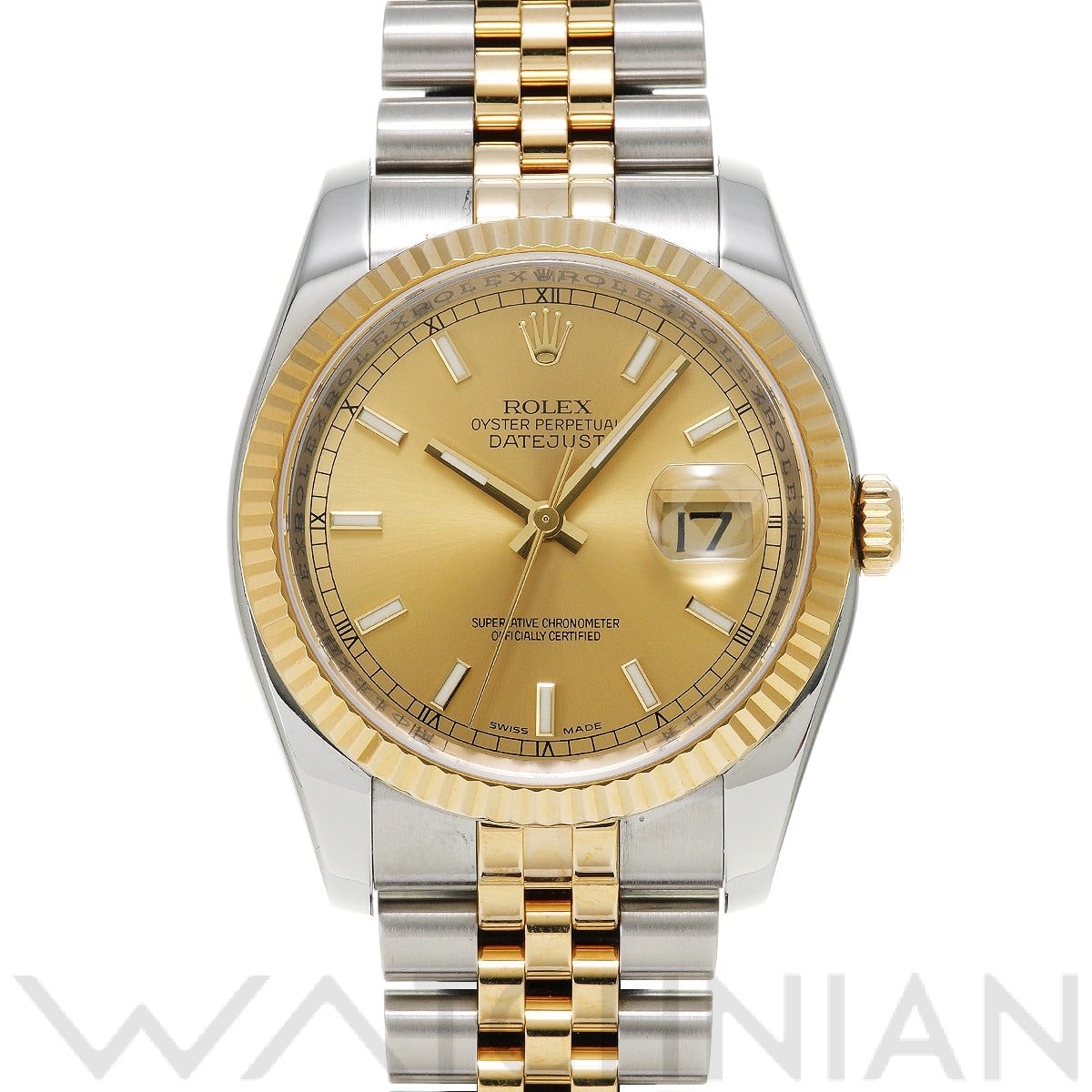 ロレックス デイトジャスト 36 116233 シャンパン メンズ 時計 【中古】【wristwatch】