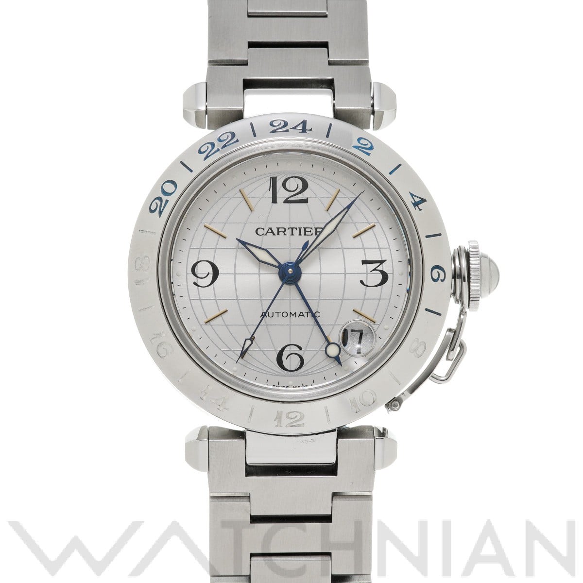 カルティエ / CARTIER パシャC メリディアン GMT W31029M7 シルバー ユニセックス 時計 【中古】【wristwatch】
