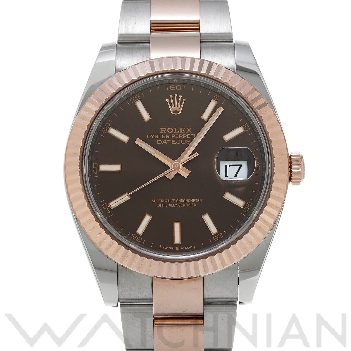 ロレックス デイトジャスト 41 126331 チョコレートブラウン メンズ 時計 【中古】【wristwatch】