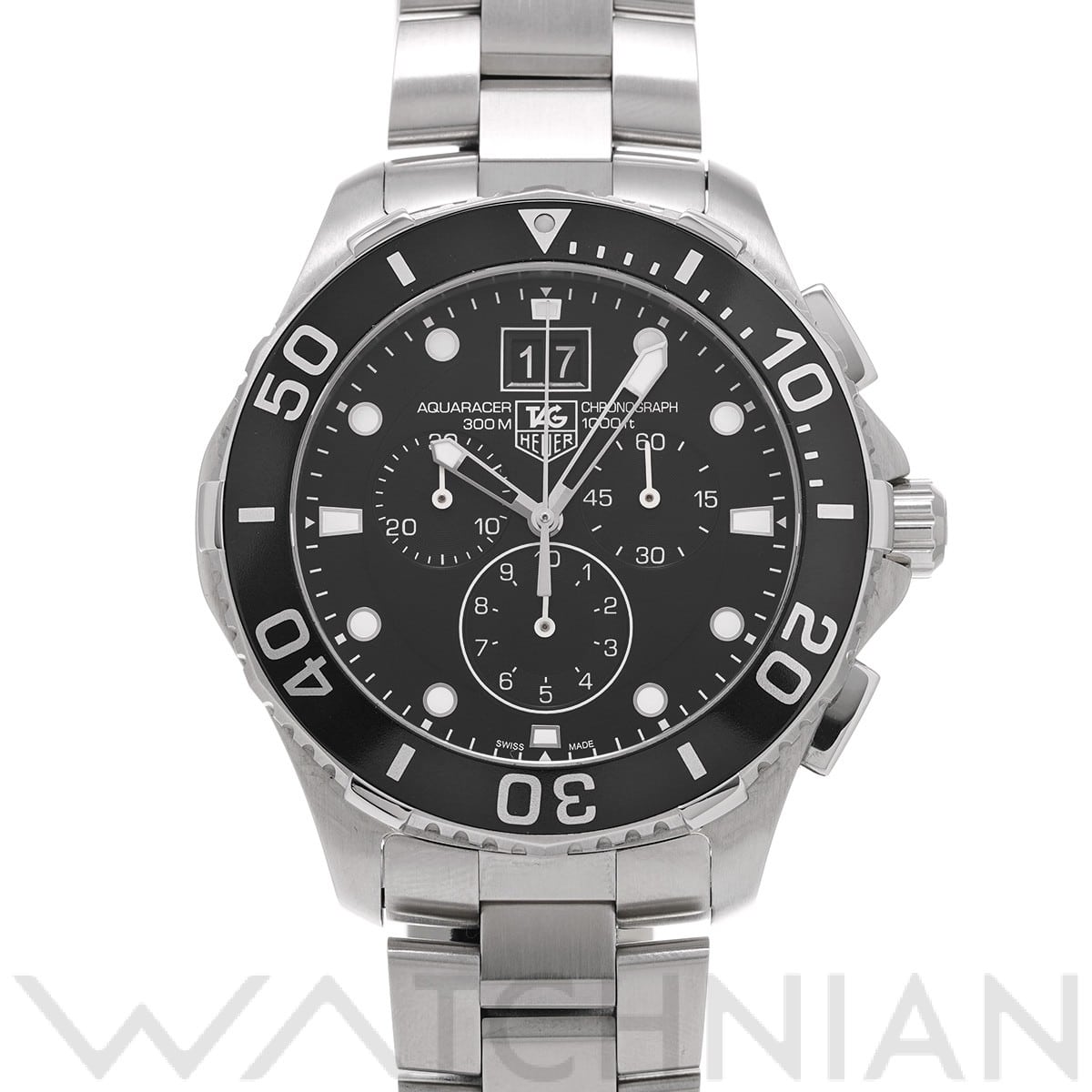 タグ ホイヤー / TAG HEUER アクアレーサー クォーツ クロノグラフ CAN1010.BA0821 ブラック メンズ 時計 【中古】【wristwatch】