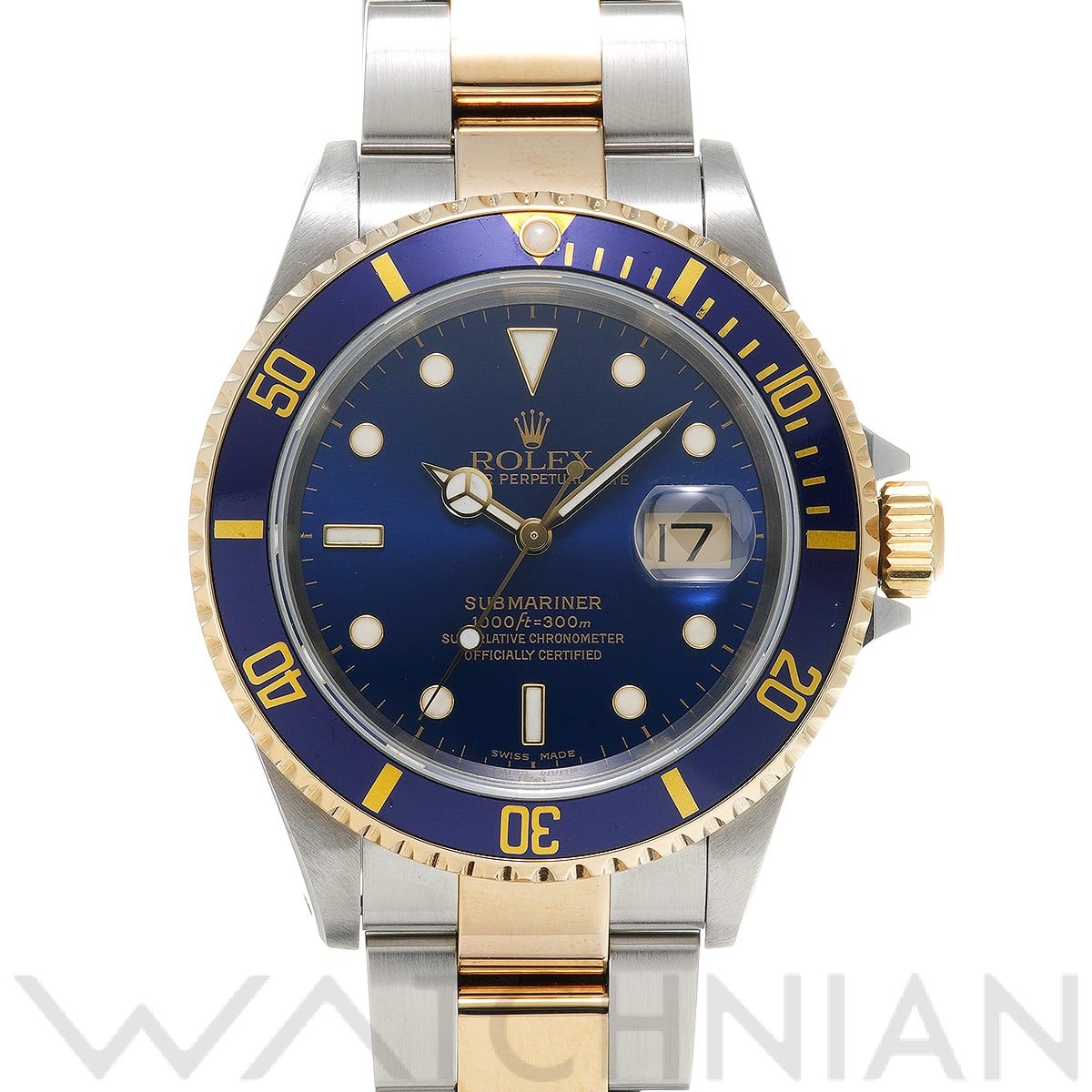 サブマリーナ デイト 16613 P番(2001年頃製造) ブルー ロレックス ROLEX メンズ 【中古】