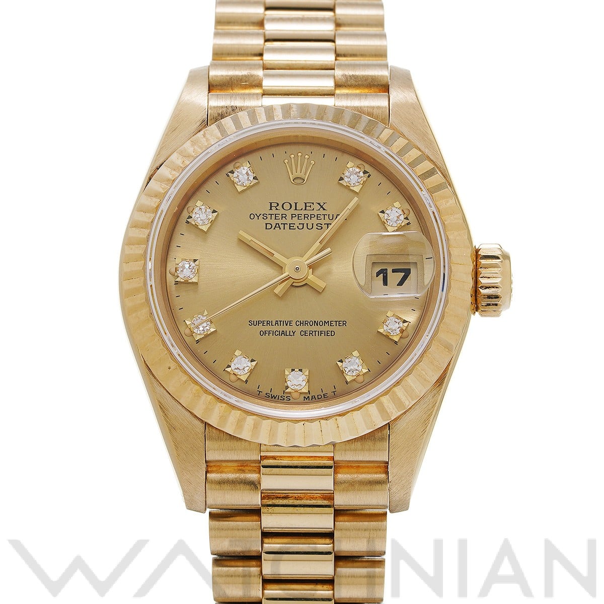 デイトジャスト 69178G S番(1994年頃製造) シャンパン/ダイヤモンド ロレックス ROLEX レディース 【中古】