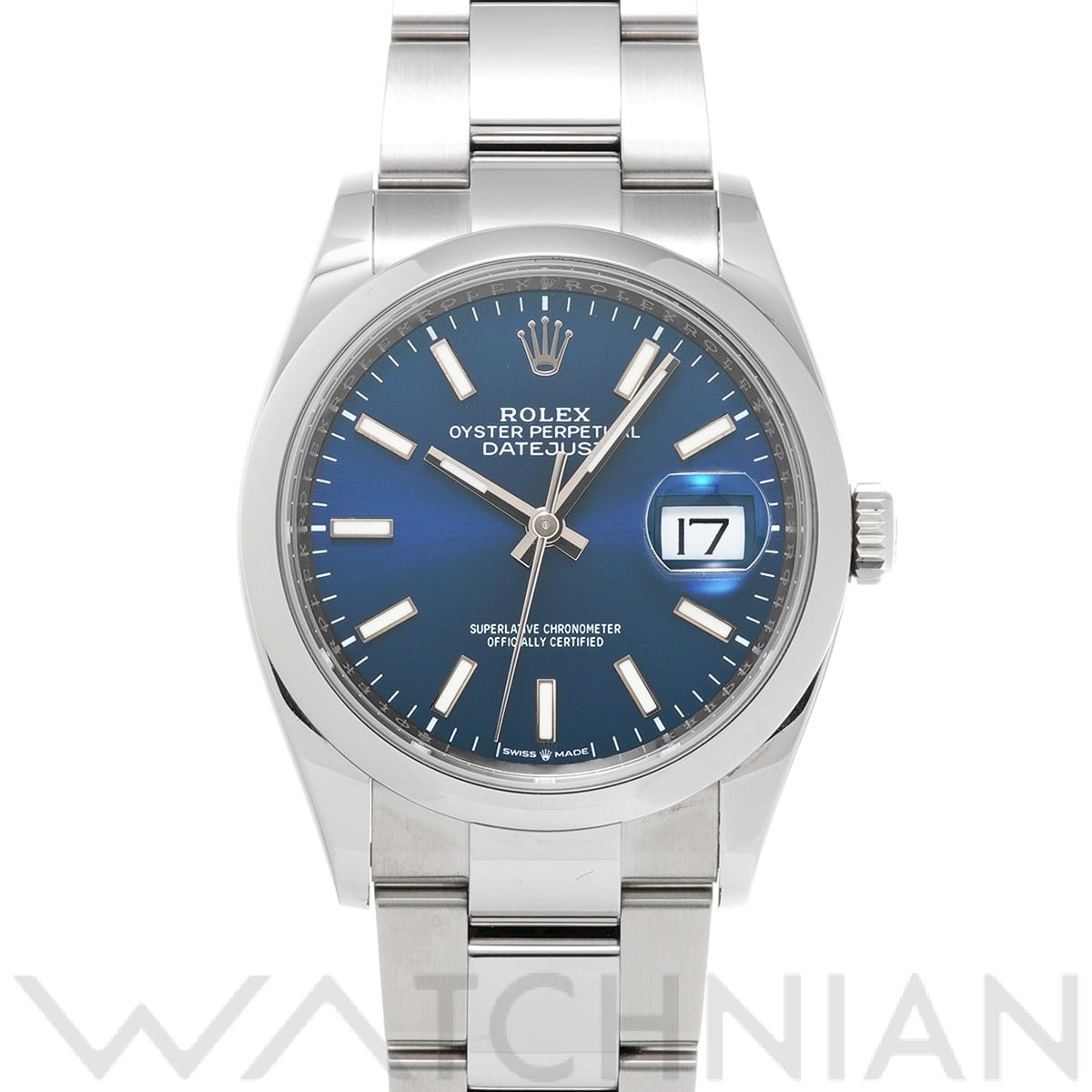 ロレックス デイトジャスト 36 126200 ブライトブルー メンズ 時計 【中古】【wristwatch】