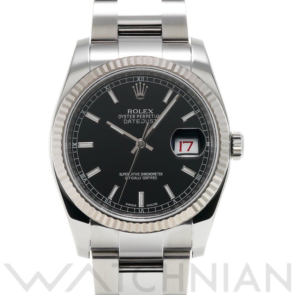 ロレックス デイトジャスト 36 116234 ブラック メンズ 時計 【中古】【wristwatch】