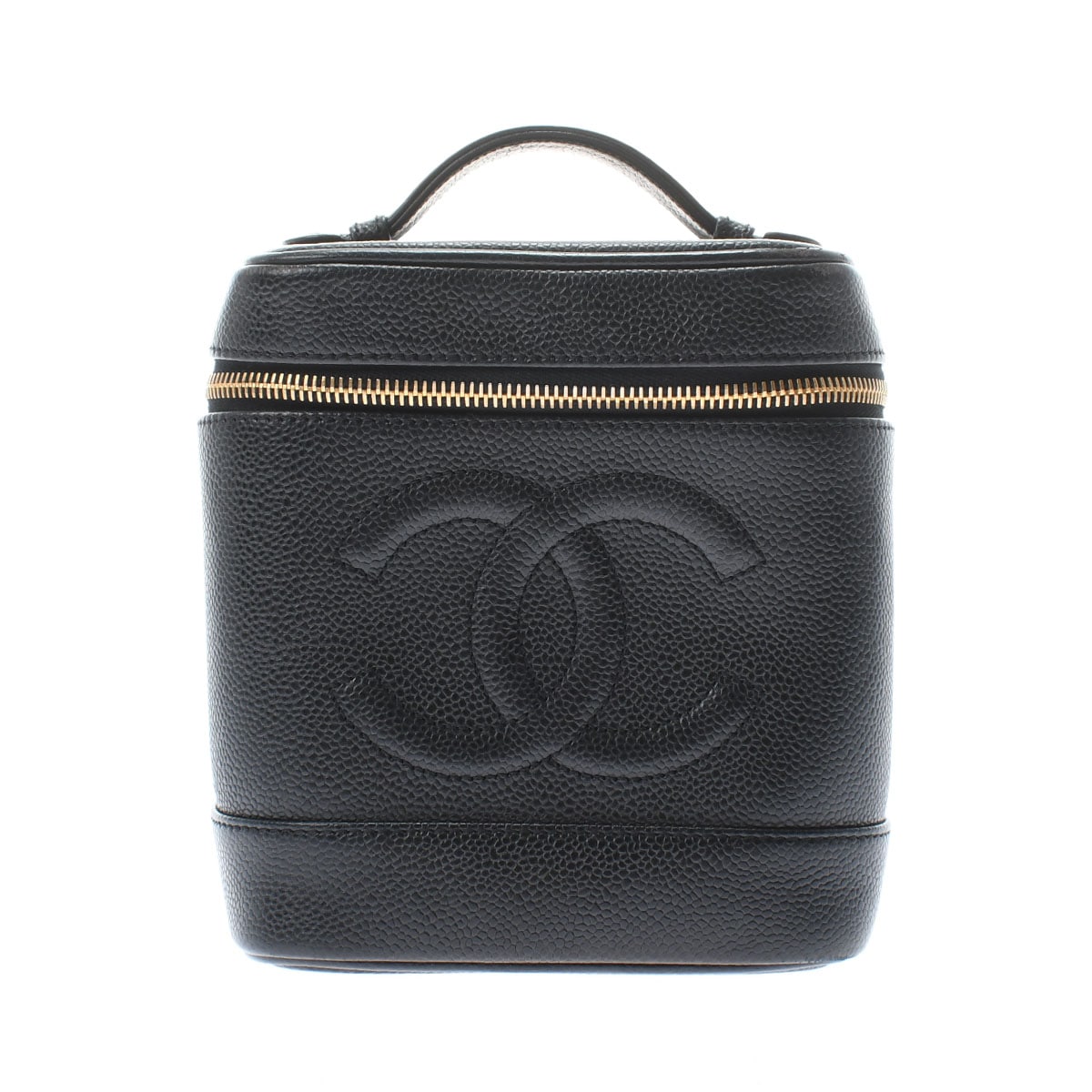 シャネル バニティ 黒/ゴールド金具 A01998 キャビアスキン レディース バッグ 【中古】【bag】