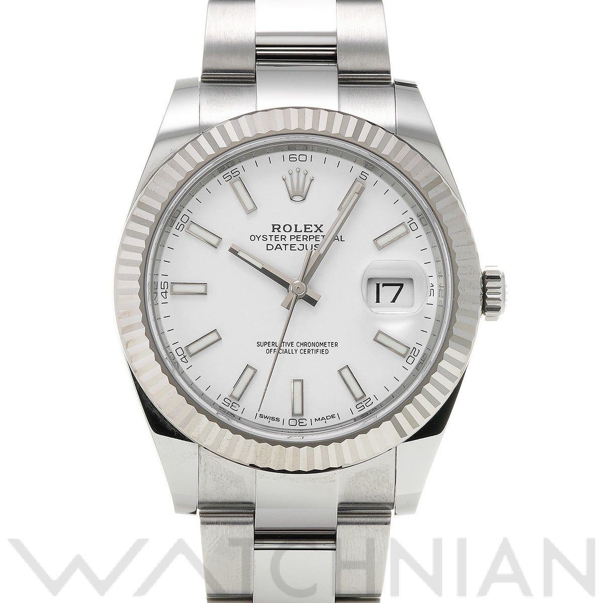 ロレックス デイトジャスト 41 126334 ホワイト メンズ 時計 【中古】【wristwatch】