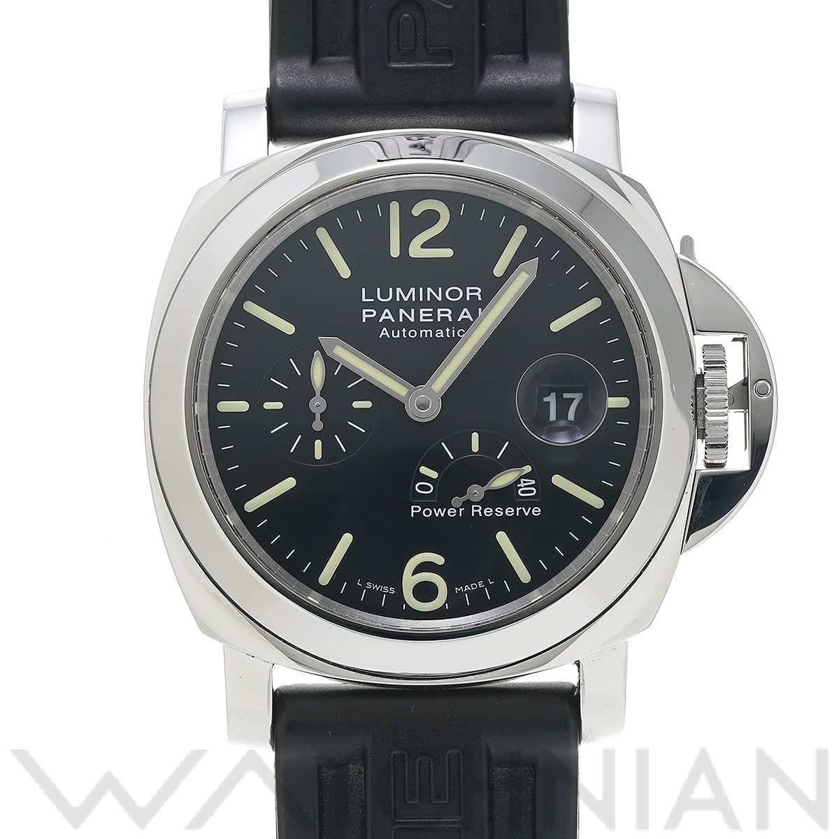 ルミノール パワーリザーブ PAM00090 Q番(2014年製造) ブラック パネライ OFFICINE PANERAI メンズ 【中古】