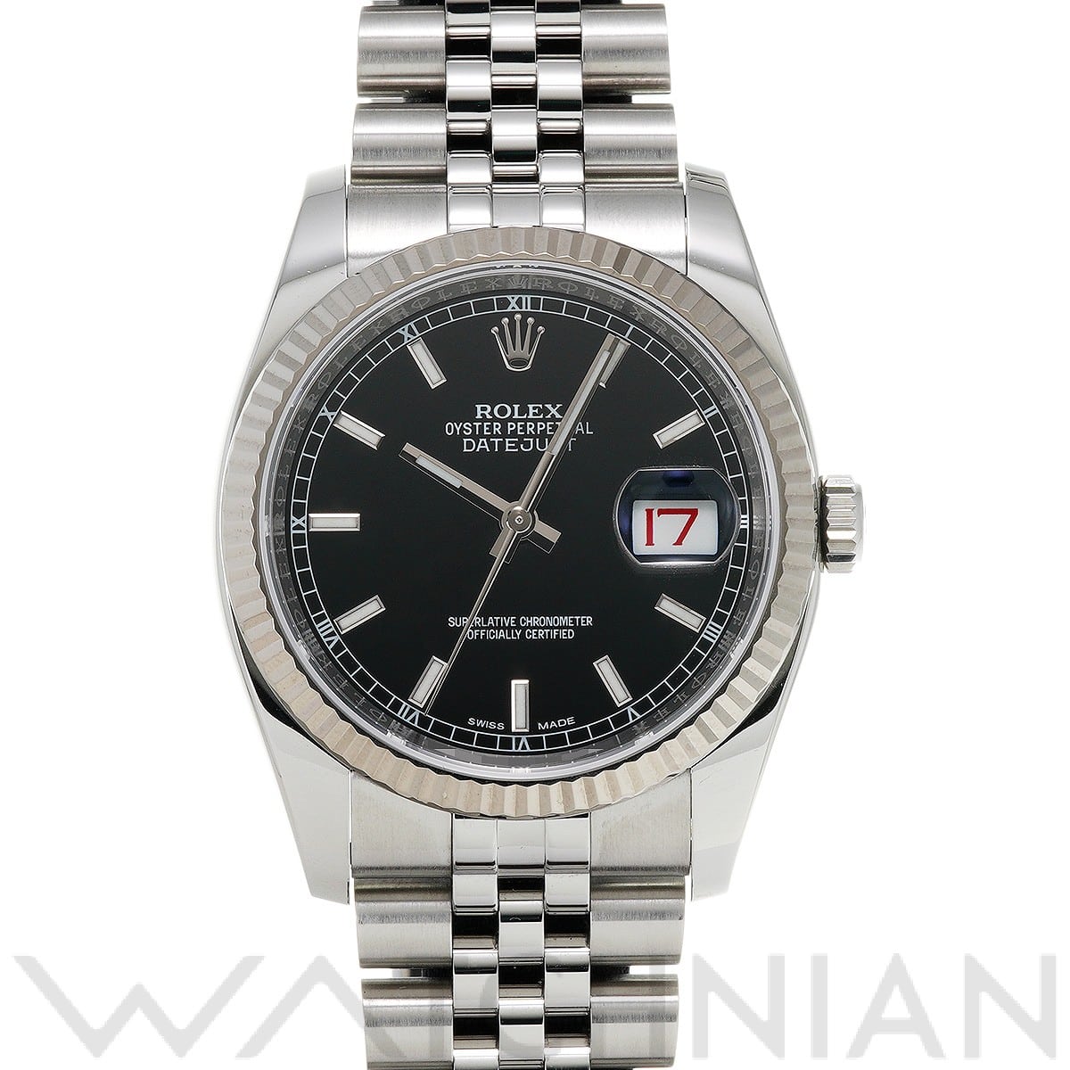 ロレックス デイトジャスト 36 116234 ブラック メンズ 時計 【中古】【wristwatch】