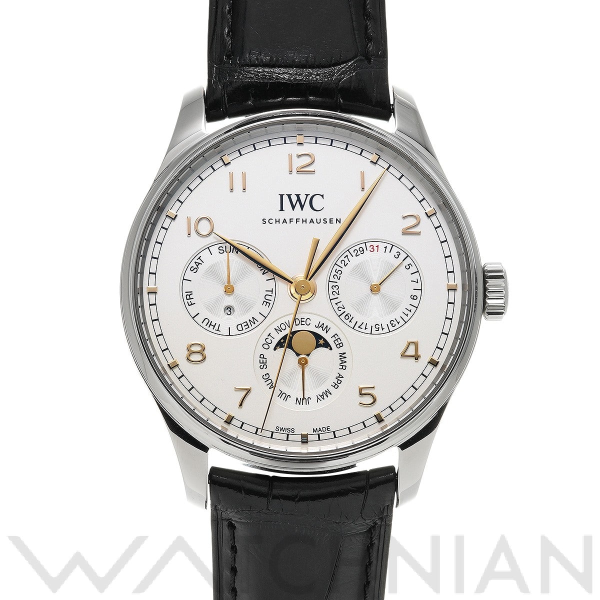 ポルトギーゼ パーペチュアルカレンダー 42 IW344203 シルバー インターナショナルウォッチカンパニー IWC メンズ 【中古】
