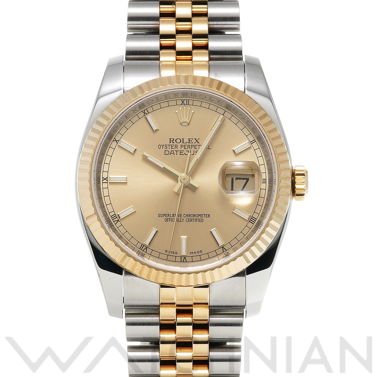 ロレックス デイトジャスト 36 116233 シャンパン メンズ 時計 【中古】【wristwatch】