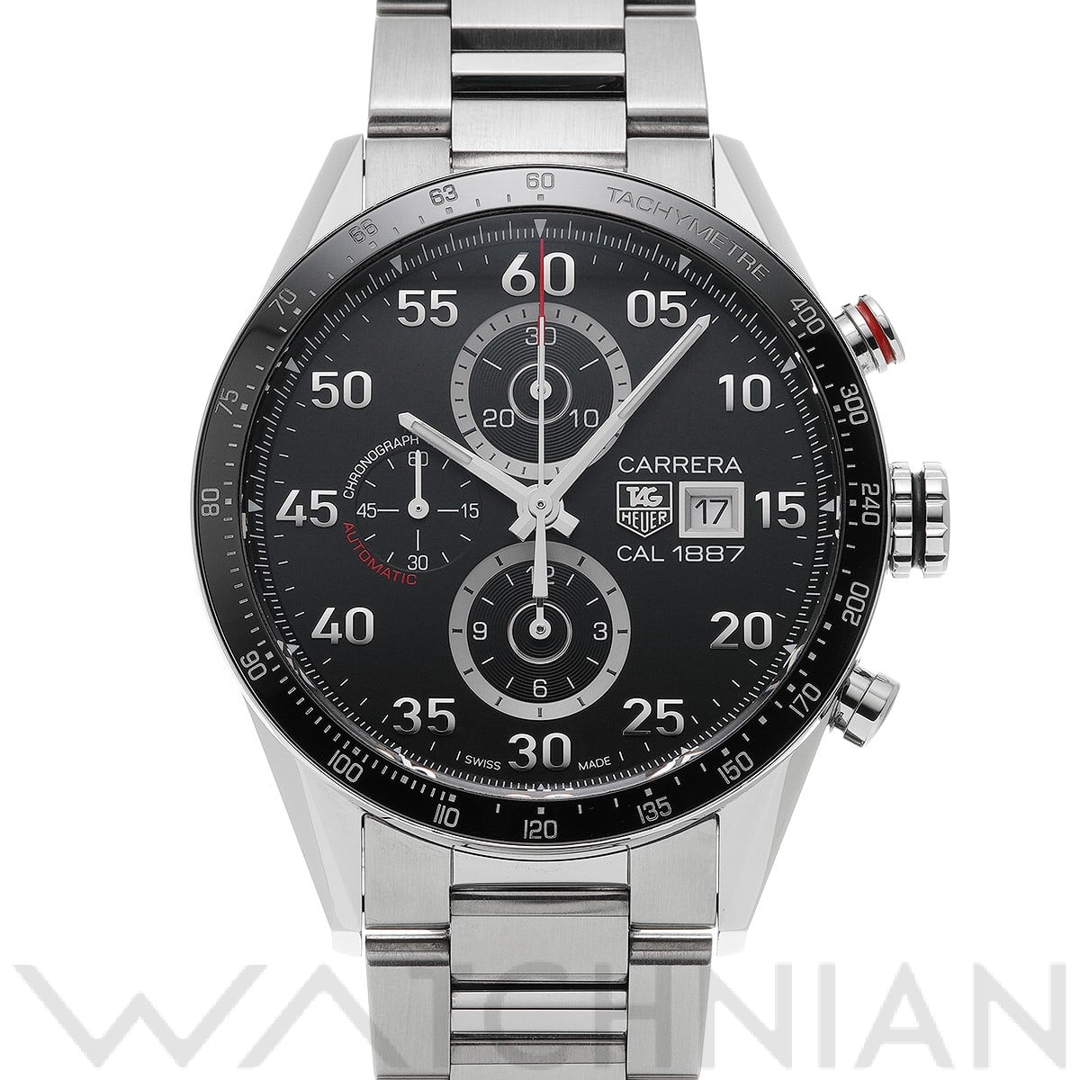 タグ ホイヤー / TAG HEUER カレラ キャリバー1887 クロノグラフ CAR2A10.BA0799 ブラック メンズ 時計 【中古】【wristwatch】