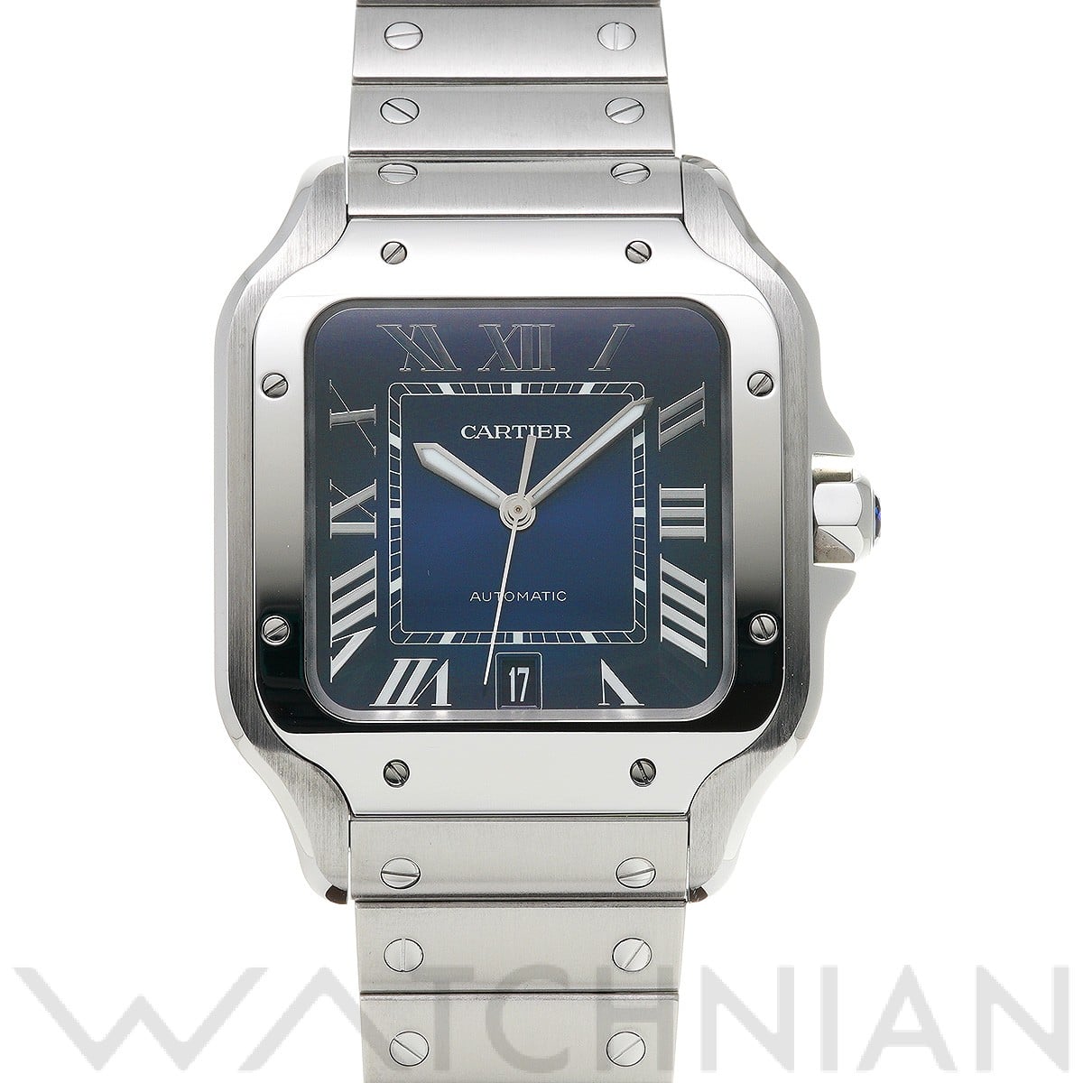 カルティエ / CARTIER サントス ドゥ カルティエ LM WSSA0030 ブルー メンズ 時計 【中古】【wristwatch】