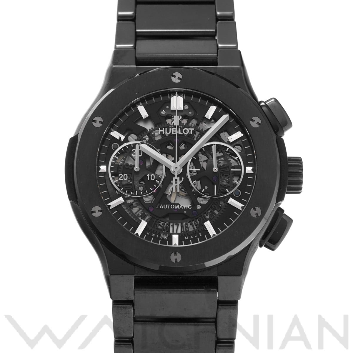 ウブロ / HUBLOT クラシックフュージョン アエロフュージョン ブラックマジック ブレスレット 528.CM.0170.CM ブラック/スケルトン メンズ 時計 【中古】【wristwatch】