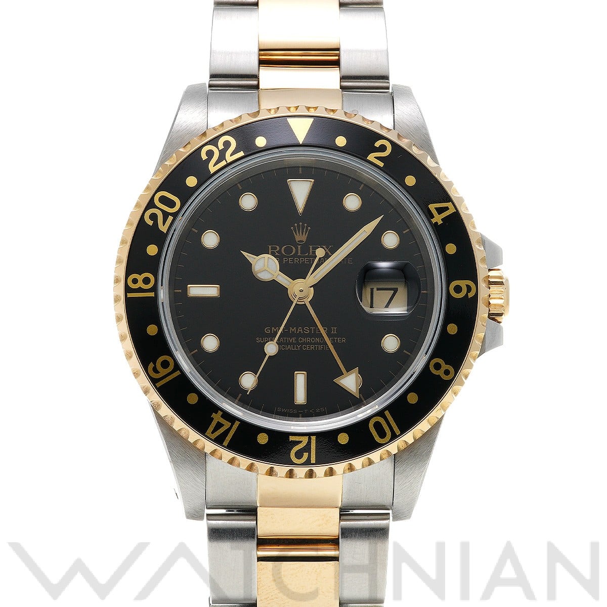 ロレックス GMTマスターII 16713 ブラック メンズ 時計 【中古】【wristwatch】