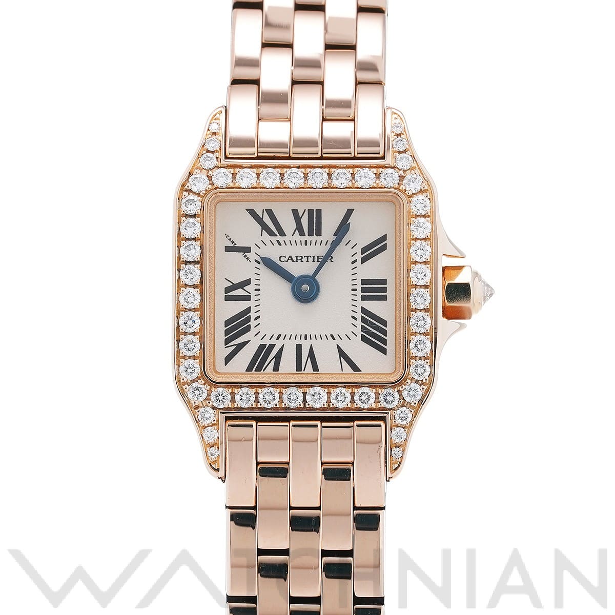 カルティエ / CARTIER ミニサントス ドゥモワゼル WF9011Z8 シルバー レディース 時計 【中古】【wristwatch】