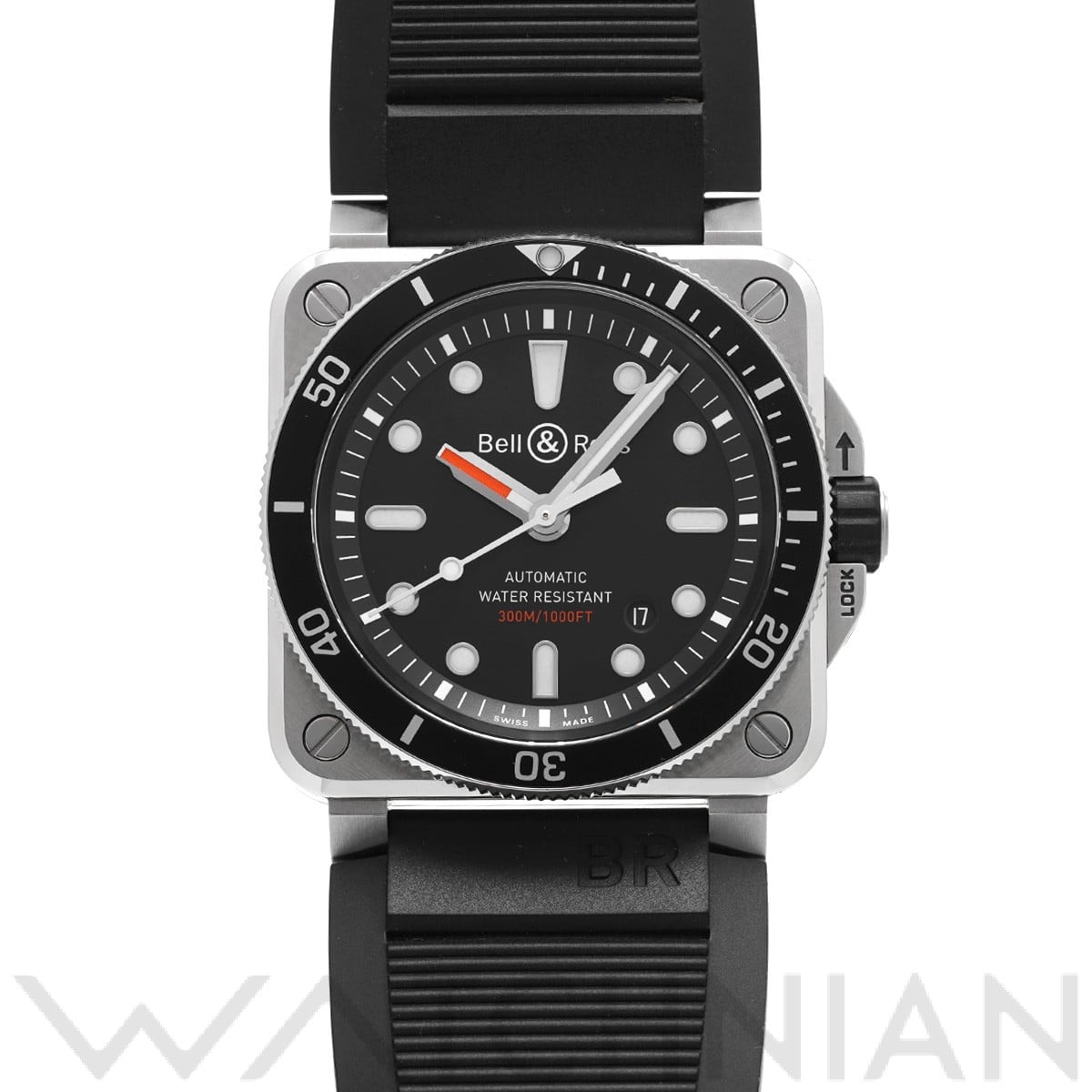 BR 03-92 ダイバー BR0392-D-BL-ST/SRB ブラック ベル＆ロス Bell & Ross メンズ 【中古】