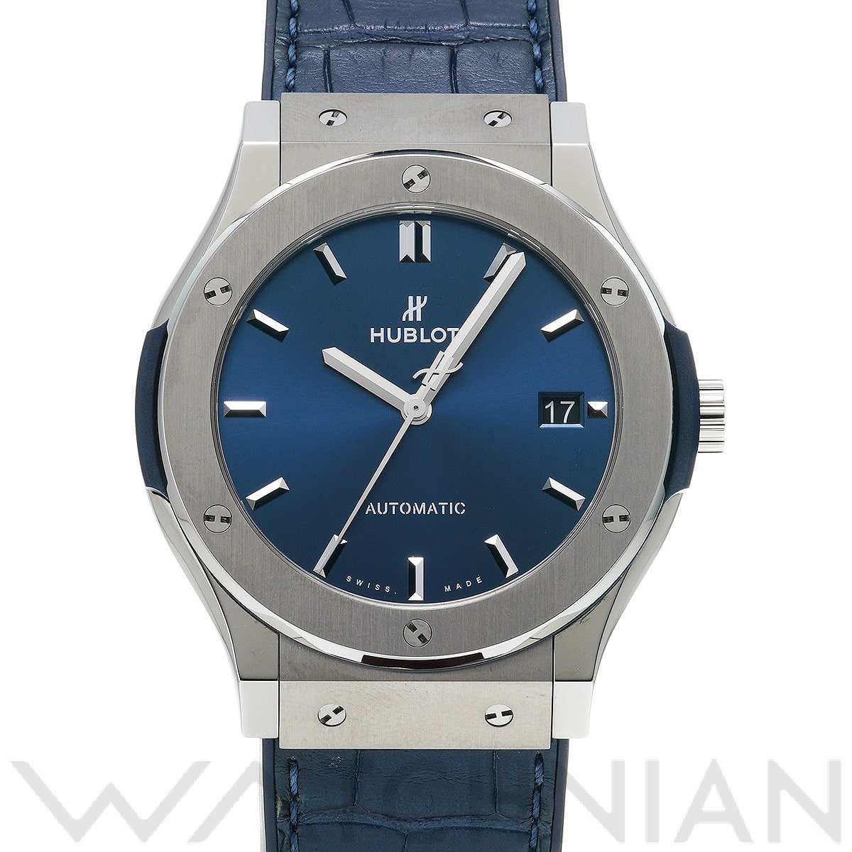 クラシックフュージョン チタニウム ブルー 511.NX.7170.LR ブルー ウブロ HUBLOT メンズ 【中古】
