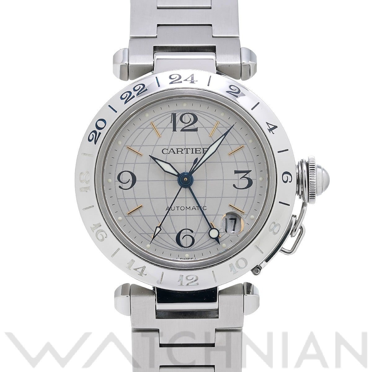 カルティエ / CARTIER パシャC メリディアン GMT W31029M7 シルバー ユニセックス 時計 【中古】【wristwatch】
