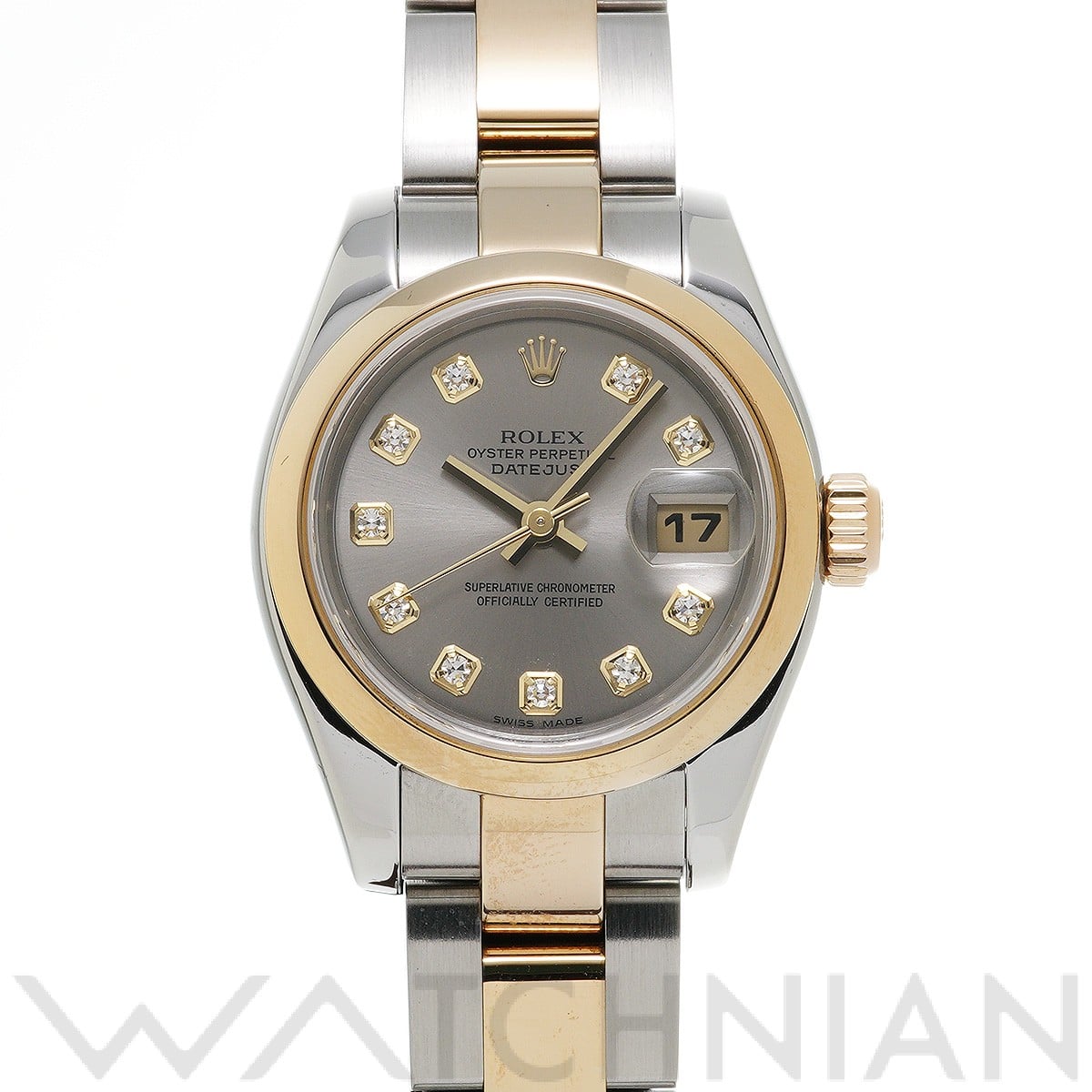 ロレックス レディ デイトジャスト 26 179163G グレー/ダイヤモンド レディース 時計 【中古】【wristwatch】