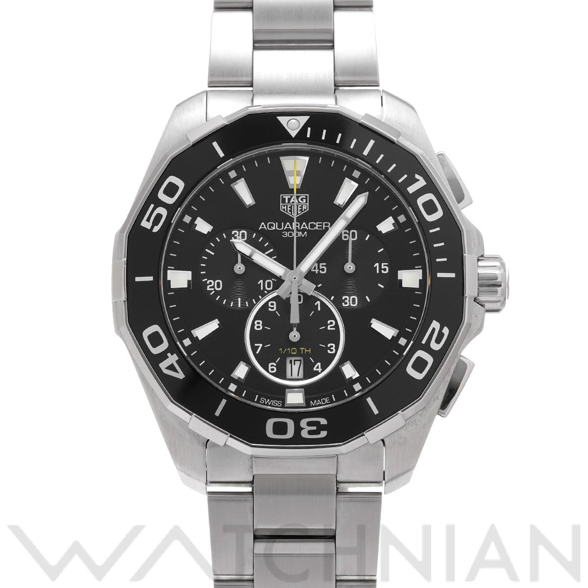 タグ ホイヤー / TAG HEUER アクアレーサー クォーツ クロノグラフ CAY111A.BA0927 ブラック メンズ 時計 【中古】【wristwatch】