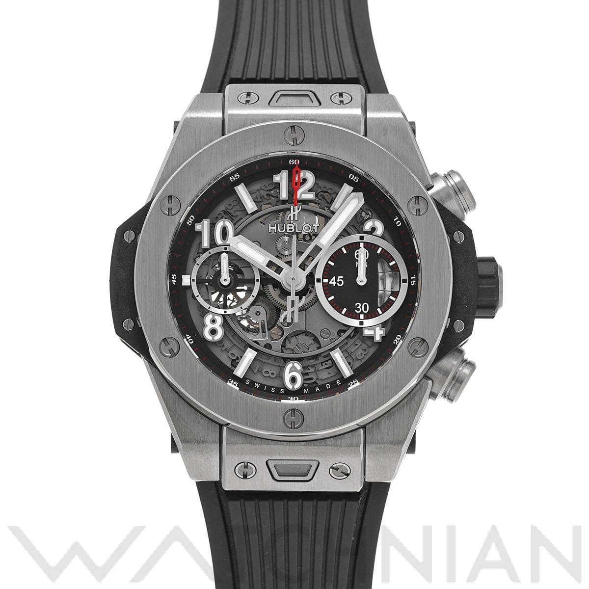 ビッグバン ウニコ チタニウム 441.NX.1170.RX マットブラックスケルトン ウブロ HUBLOT メンズ 【中古】