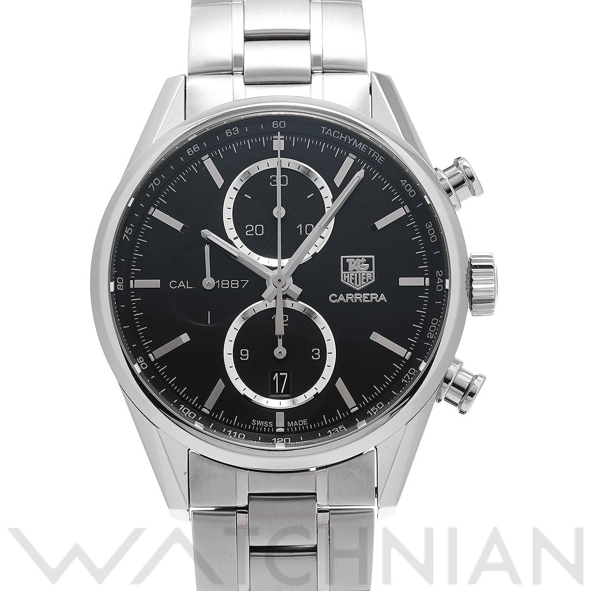 タグ ホイヤー / TAG HEUER カレラ キャリバー1887 クロノグラフ CAR2110.BA0724 ブラック メンズ 時計 【中古】【wristwatch】