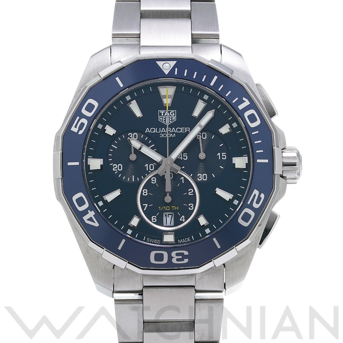 タグ ホイヤー / TAG HEUER アクアレーサー クォーツ クロノグラフ CAY111B.BA0927 ブルー メンズ 時計 【中古】【wristwatch】