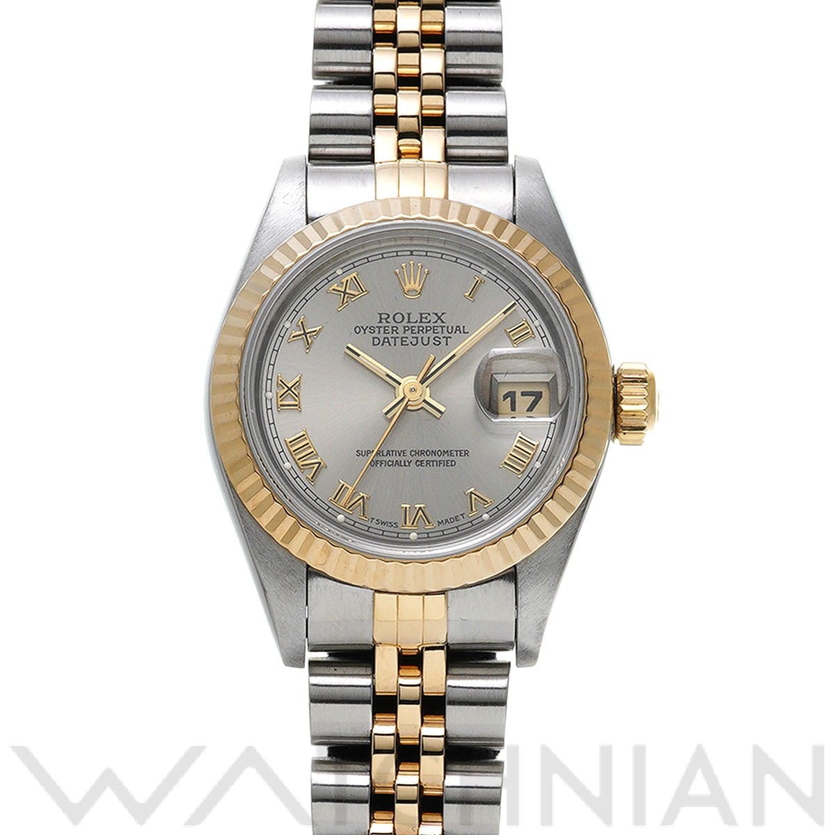 ロレックス デイトジャスト 69173 グレー レディース 時計 【中古】【wristwatch】