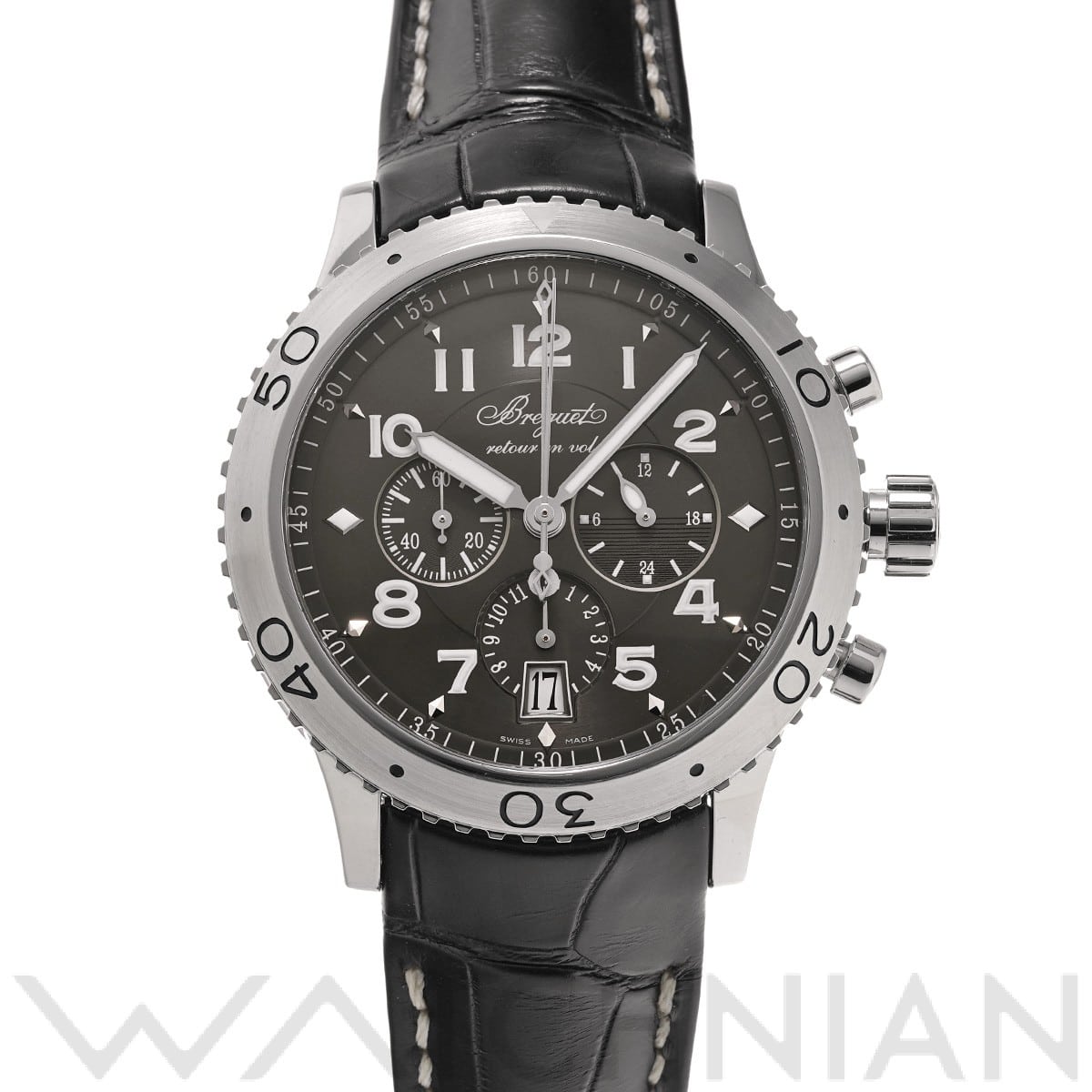 トランスアトランティック タイプXXI 3810ST/92/9ZU グレー ブレゲ Breguet メンズ 【中古】