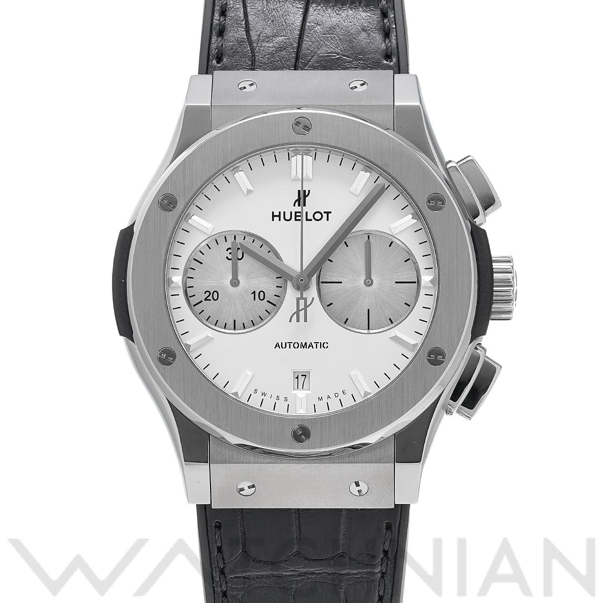 クラシックフュージョン クロノグラフ チタニウム オパーリン 521.NX.2611.LR オパーリン ウブロ HUBLOT メンズ 【中古】