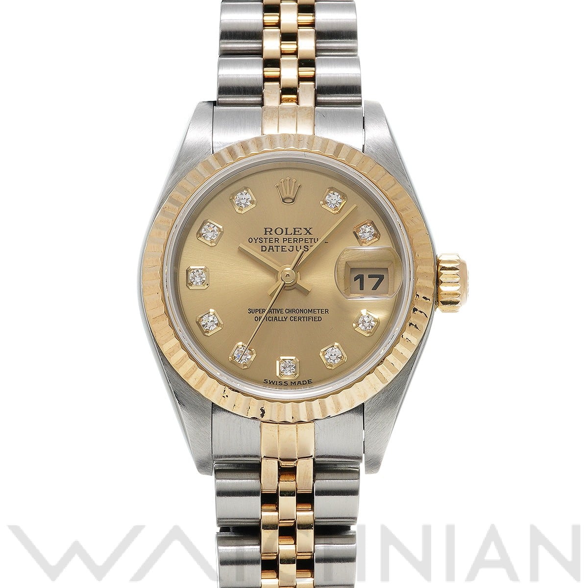 ロレックス デイトジャスト 79173G シャンパン/ダイヤモンド レディース 時計 【中古】【wristwatch】