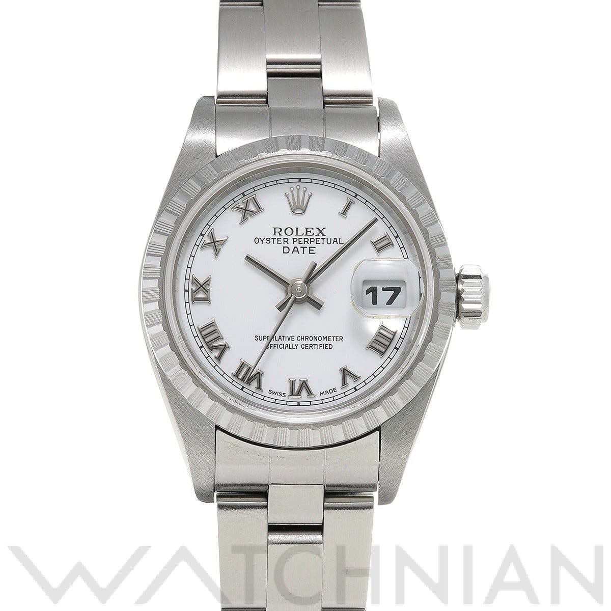 オイスターパーペチュアル デイト 79240 Y番(2003年頃製造) ホワイト ロレックス ROLEX レディース 【中古】