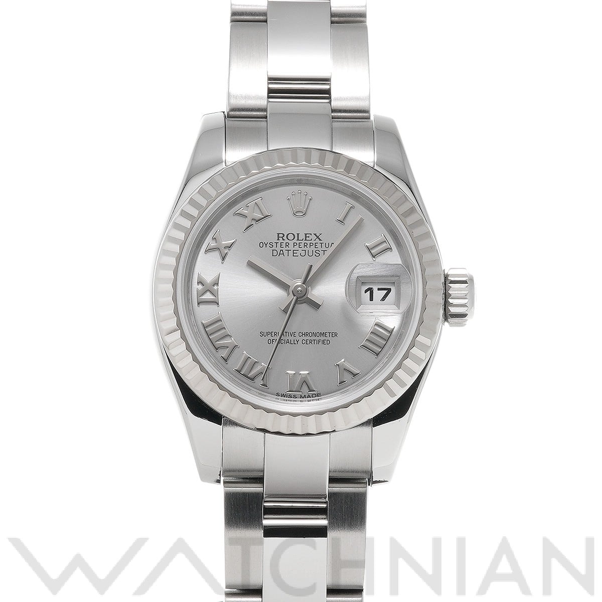 ロレックス レディ デイトジャスト 26 179174 グレー レディース 時計 【中古】【wristwatch】