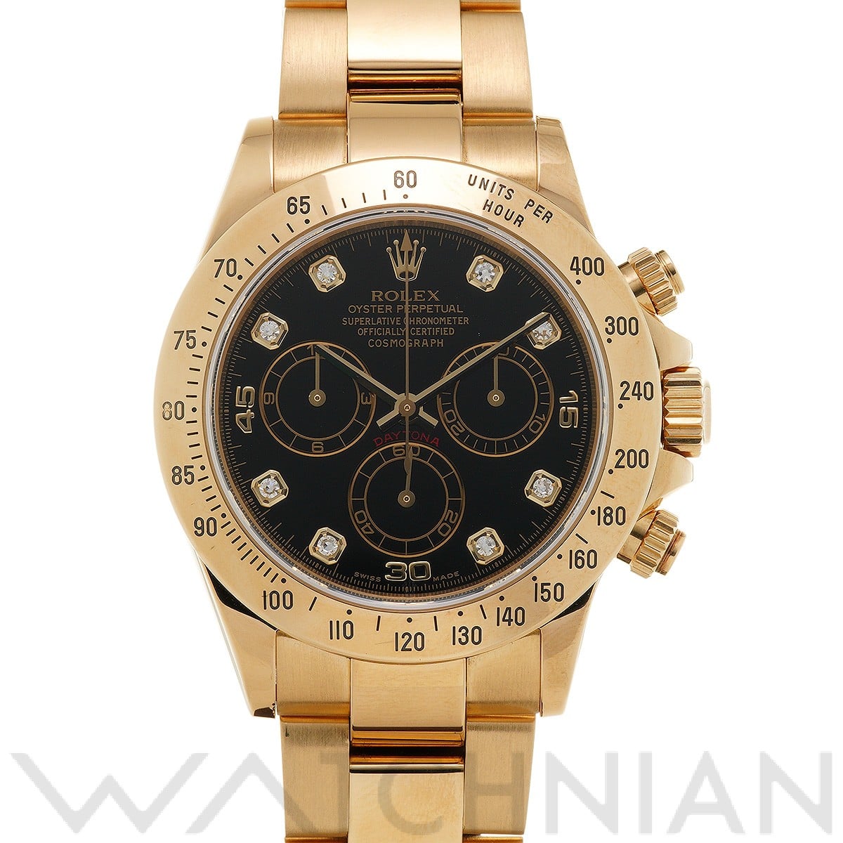 ロレックス コスモグラフ デイトナ 116528G ブラック/ダイヤモンド メンズ 時計 【中古】【wristwatch】