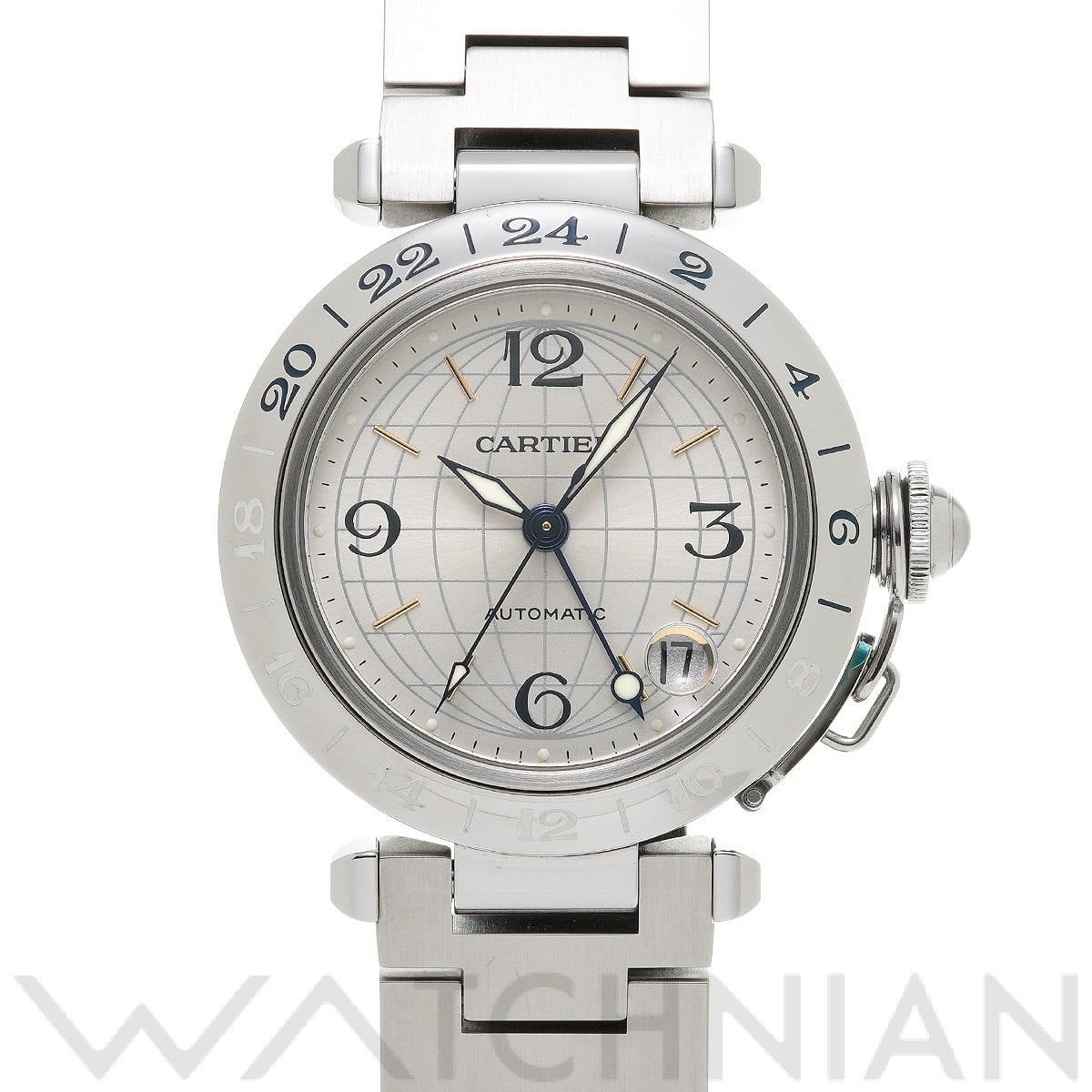 カルティエ / CARTIER パシャC メリディアン GMT W31029M7 シルバー ユニセックス 時計 【中古】【wristwatch】