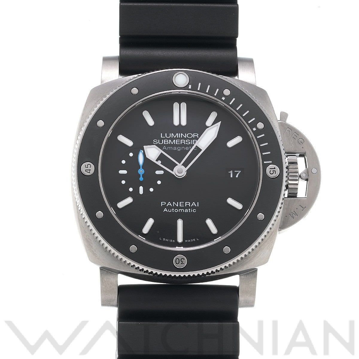 ルミノール サブマーシブル 1950 アマグネティック 3デイズ チタニオ PAM01389 U番(2018年製造) ブラック パネライ PANERAI メンズ 【中古】