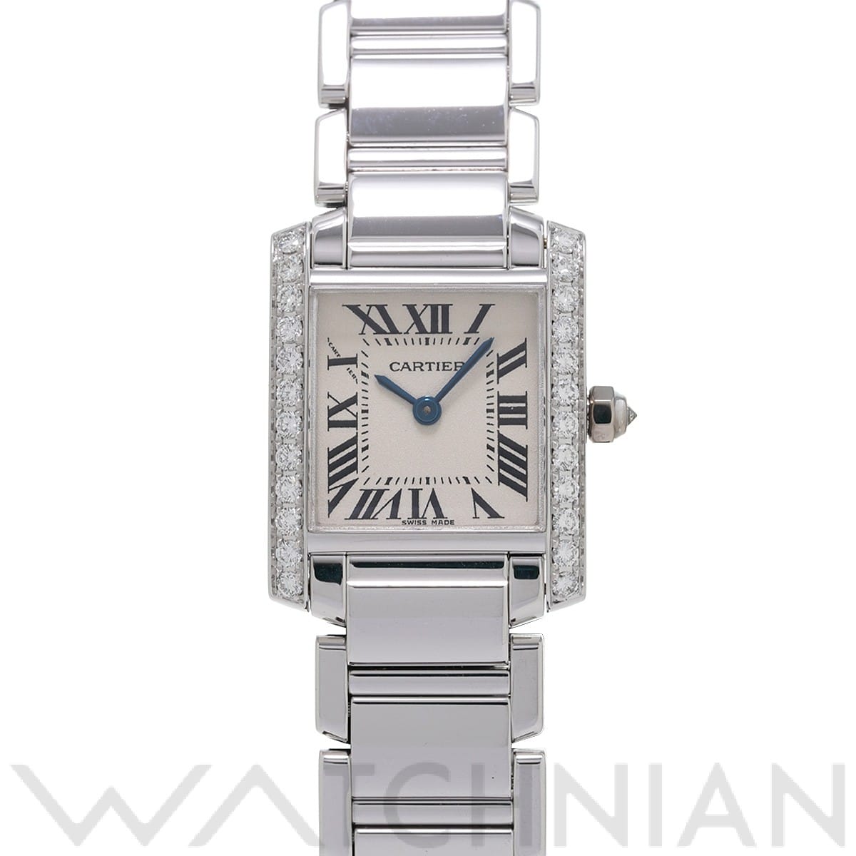 カルティエ タンク フランセーズ SM WE1002S3 シルバー レディース 時計 【中古】【wristwatch】