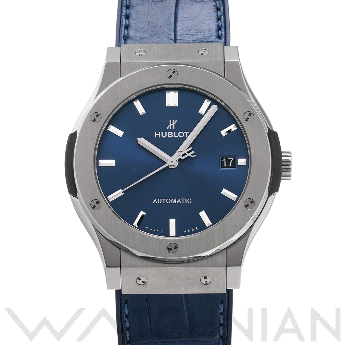 クラシックフュージョン チタニウム ブルー 511.NX.7170.LR ブルー ウブロ HUBLOT メンズ 【中古】