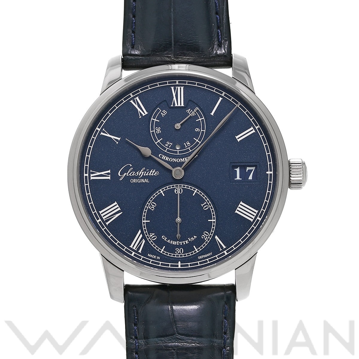 セネタ クロノメーター 1-58-01-05-34-50 ブルー グラスヒュッテ オリジナル GLASHUTTE ORIGINAL メンズ 【中古】
