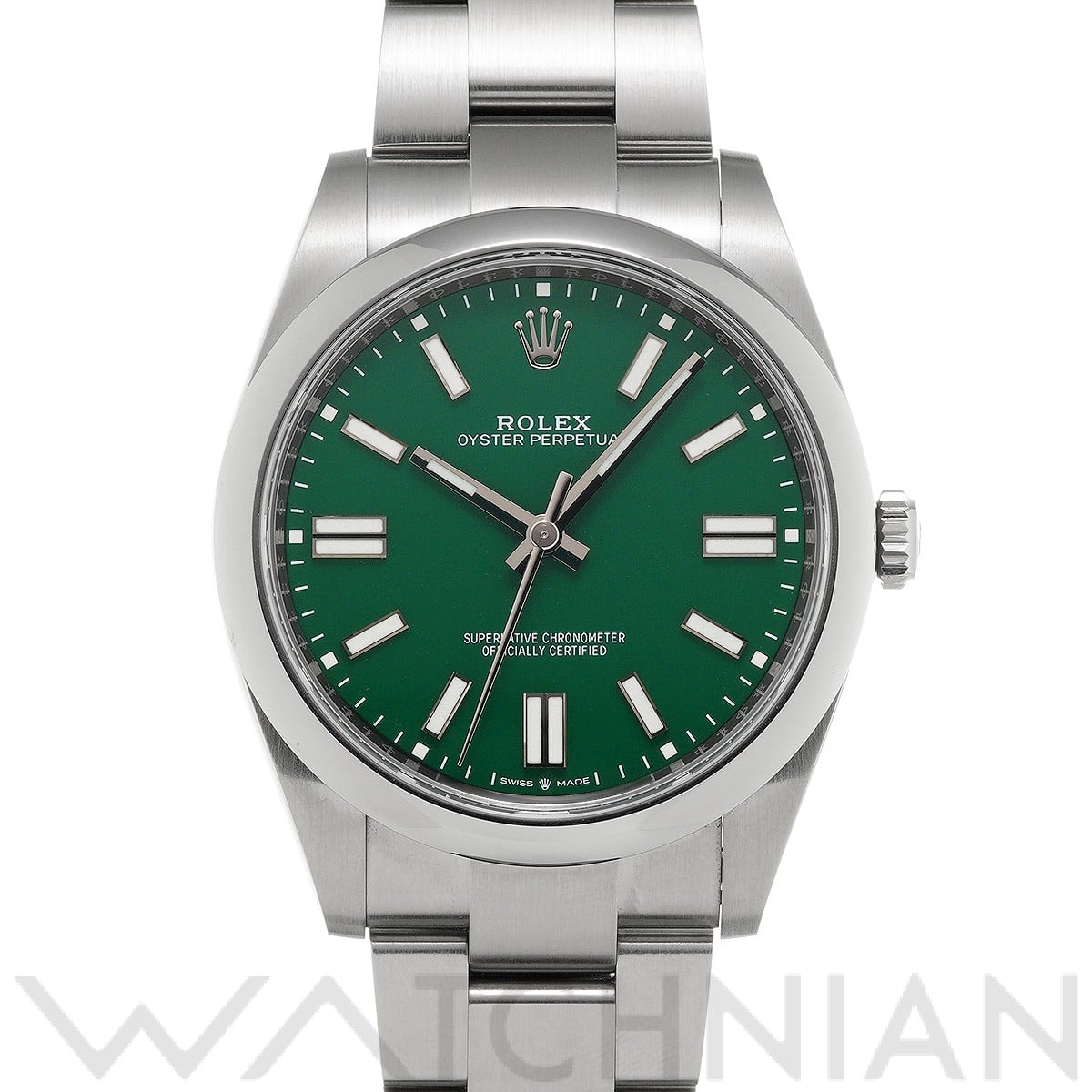 ロレックス オイスターパーペチュアル 41 124300 グリーン メンズ 時計 【中古】【wristwatch】