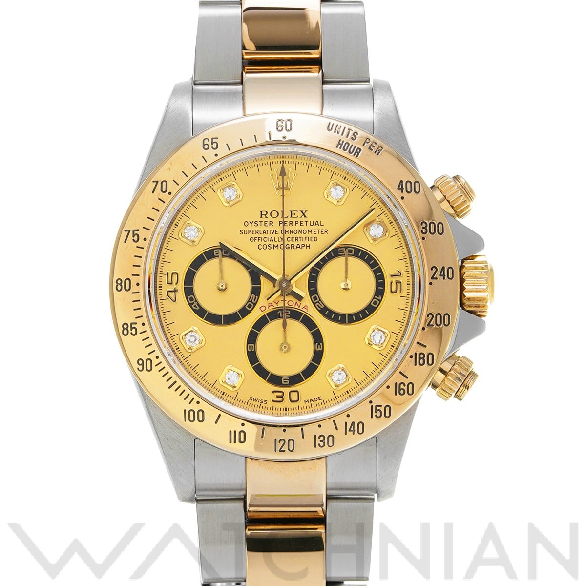 コスモグラフ デイトナ 16523G A番(1999年頃製造) シャンパン/ダイヤモンド ロレックス ROLEX メンズ 【中古】