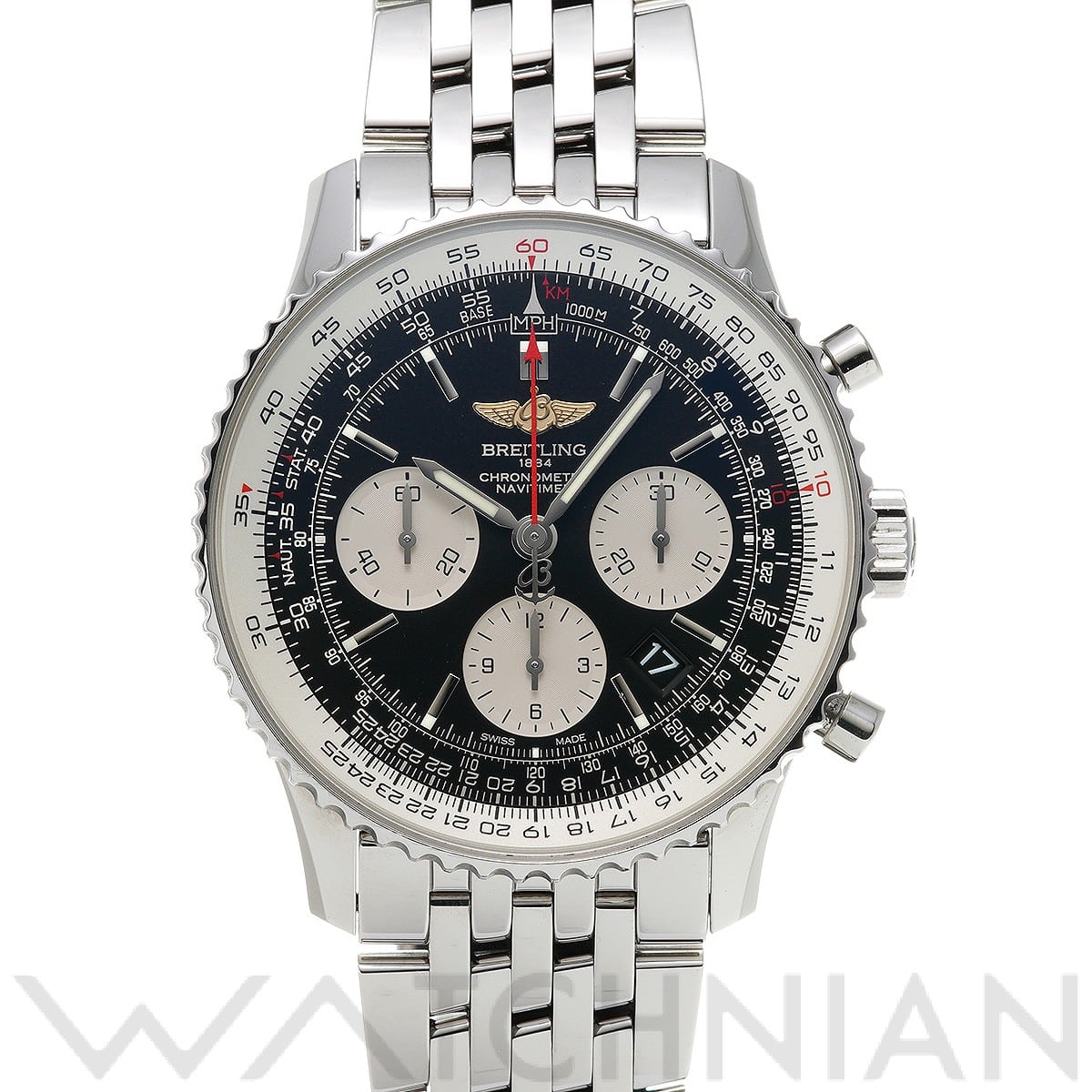 ブライトリング / BREITLING ナビタイマー B01 クロノグラフ 43 スペシャルエディション AB0121211B2A1 ブラック/シルバー メンズ 時計 【中古】【wristwatch】