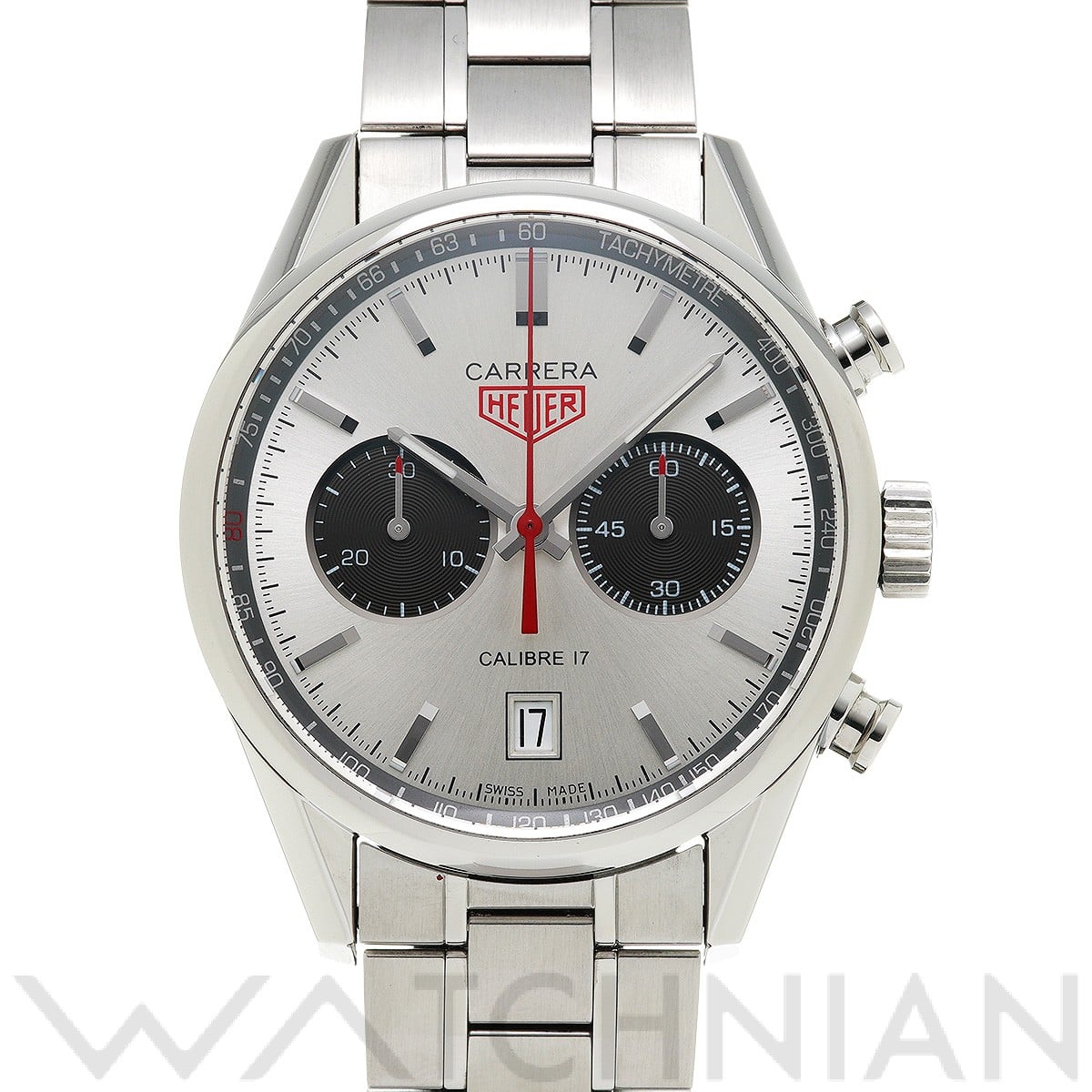 タグ ホイヤー / TAG HEUER カレラ キャリバー17 クロノグラフ ジャック・ホイヤー CV2119.BA0722 シルバー/ブラック メンズ 時計 【中古】【wristwatch】