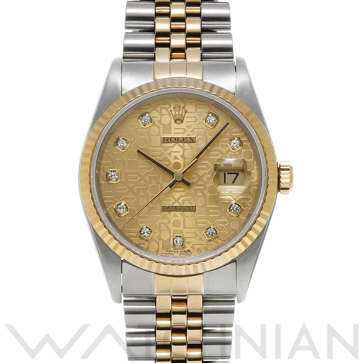 ロレックス デイトジャスト 16233G シャンパンコンピュータ/ダイヤモンド メンズ 時計 【中古】【wristwatch】