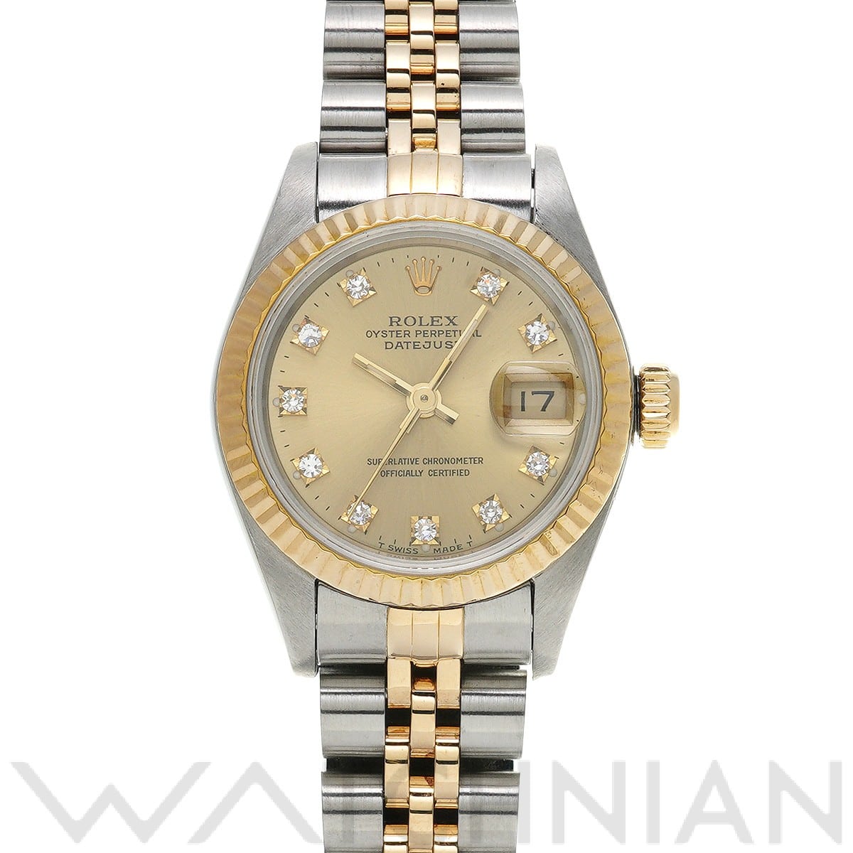 デイトジャスト 69173G S番(1994年頃製造) シャンパン/ダイヤモンド ロレックス ROLEX レディース 【中古】