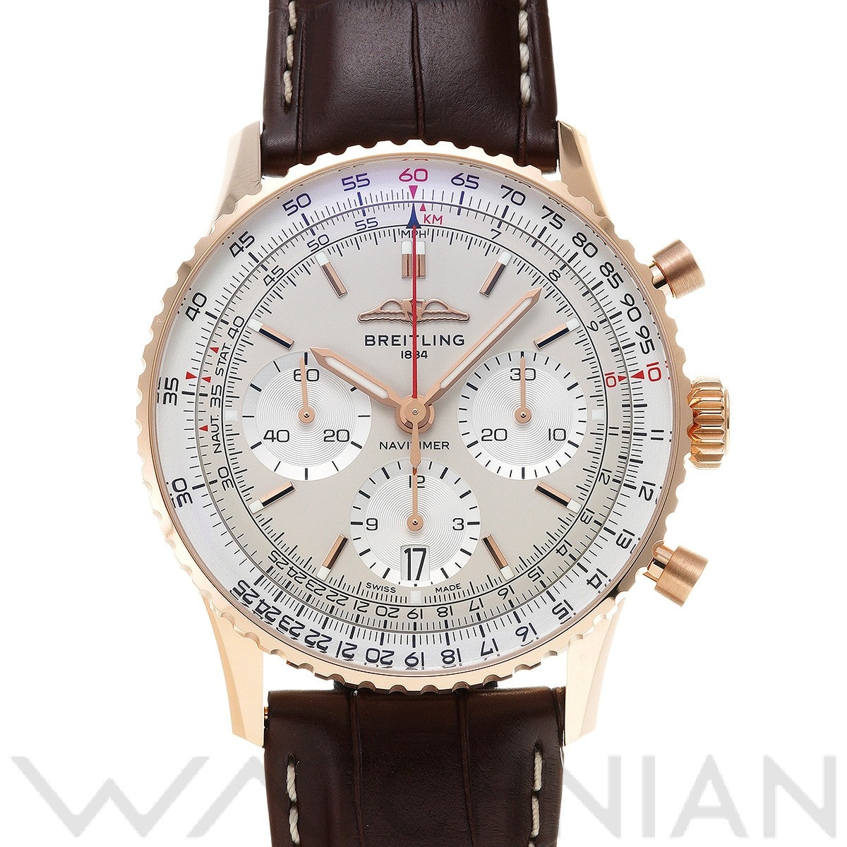 ブライトリング / BREITLING ナビタイマー B01 クロノグラフ 41 RB0139211G1P1 シルバー/シルバー メンズ 時計 【中古】【wristwatch】