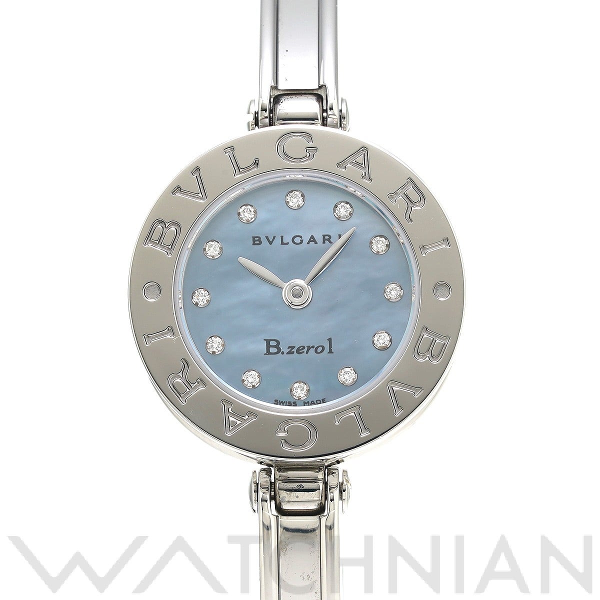 ブルガリ / BVLGARI ビーゼロワン / B-ZERO1 BZ22S ブルーシェル/ダイヤモンド レディース 時計 【中古】【wristwatch】