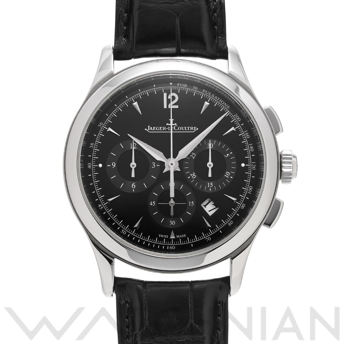 ジャガー ルクルト マスター クロノグラフ Q1538470 ブラック メンズ 時計 【中古】【wristwatch】