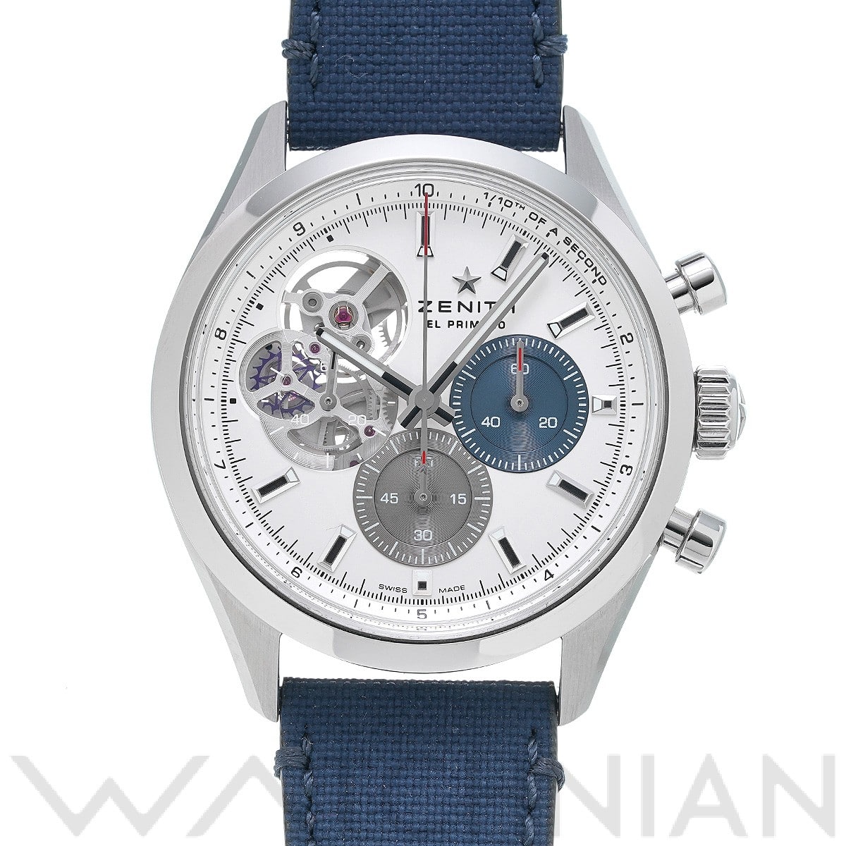 ゼニス / ZENITH クロノマスター エル・プリメロ オープン 03.3300.3604/69.C823 ホワイト/ブルー/グレー メンズ 時計 【中古】【wristwatch】