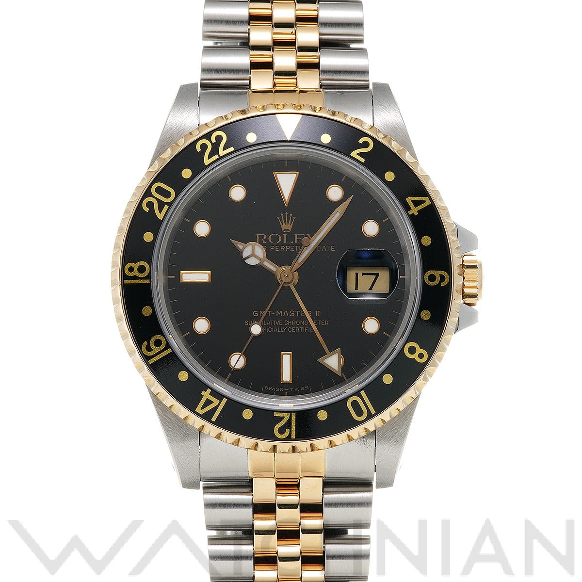 ロレックス GMTマスターII 16713 ブラック メンズ 時計 【中古】【wristwatch】